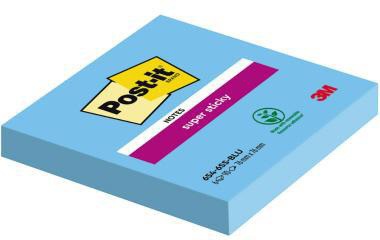 Post-it Super Sticky Haftnotizen 76x76 mm paradiseblau 90 Blatt von 3M