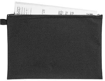 VELOFLEX Reißverschlusstasche DIN A4 schwarz – 100 % Polyester, 33 x 22 cm