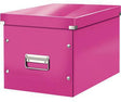 LEITZ Archivbox Click & Store Cube 61080023 L pink – Würfelform, stapelbar, 15 kg Tragkraft