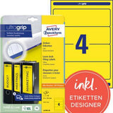 Avery Zweckform Ordnerrückenetikett L4767-20 ultragrip 61x192 mm blau 80 Stück