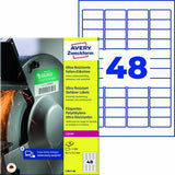 Avery Zweckform Folienetiketten L7911-40 45,7x21,2 mm weiß 1.920 Stück – ultra-resistent, wasserfest, UV-beständig
