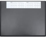 Soennecken Schreibunterlage 3654 63x50cm Vollsicht grau – Rutschfeste Kunststoff-Unterlage mit Folienauflage und Kalender