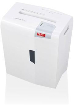 HSM Aktenvernichter shredstar S10 – Streifenschnitt 6 mm, 18 l Auffangvolumen, P-2, weiß