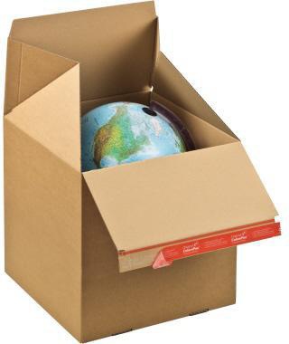 COLOMPAC Versandkarton Eurobox CP154.201520 195x145x190mm braun – Selbstklebeverschluss, 1-wellig