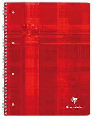 Clairefontaine Collegeblock DIN A4 kariert 80 Blatt, 90 g/m², Doppelspiralbindung, Mikroperforation