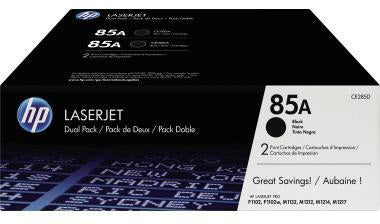 HP 85A Toner CE285AD – 2er-Pack Schwarz, je ca. 1.600 Seiten