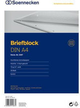 SOENNECKEN Briefblock 2307 DIN A4 gelocht kariert 50 Blatt weiß