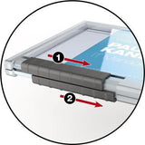 DURABLE PUSHBOX DUO Ausweishalter 87 x 54 mm, 10 Stück, RFID-Schutz, transparent