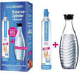 SODASTREAM CO2-Zylinder 1100065490 mit 1 l Glasflasche – Für Crystal 2.0, Easy One Touch & Easy