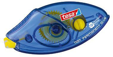 tesa Kleberoller non permanent ecoLogo® 8,4 mm x 8,5 m – wieder ablösbar, nachhaltig, blau
