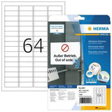 HERMA Sichtreiteretikett 4201 – 45,7 x 16,9 mm, weiß, 1.600 Stück, Movables-Technologie