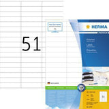 HERMA Universaletikett PREMIUM 70 x 16,9 mm, 5.100 Etiketten, weiß, FSC, Made in Germany