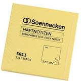 Soennecken Haftnotiz 5811 75x75mm 100 Blatt gelb – FSC-zertifiziert, rückstandsfrei entfernbar