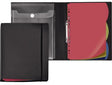 VELOFLEX Ringbuch Diamond DIN A4 schwarz mit 2-Ring-D-Mechanik und Register