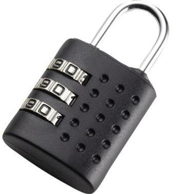 JSA Zahlenschloss 70553 3-stellig aus ABS Kunststoff/Metall in Schwarz