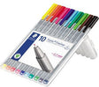 STAEDTLER triplus 334 Fineliner 0,3 mm – 10er Set farbig sortiert, airplane-safe