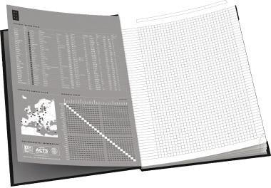 OXFORD Office Smart Black Notizbuch DIN A4 kariert 96 Blatt, Fadenbindung