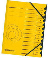 Herlitz Ordnungsmappe 10843316 – DIN A4, 12 Fächer, Karton blau, mit Gummizug