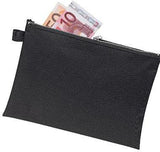 VELOFLEX Banktasche DIN A5 Reißverschlusstasche aus 100 % Polyester, schwarz