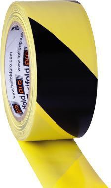 DJOIS Markierungsband Boden 50mm x 33m gelb/schwarz selbstklebend – Sicherheitskennzeichnung