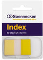 Soennecken Haftstreifen Index 5820 gelb 43 x 25 mm 50 Streifen im Spender