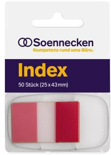 Soennecken Haftstreifen Index 5820 gelb 43 x 25 mm 50 Streifen im Spender