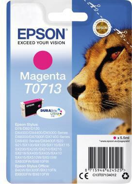 Epson Tintenpatrone T0713 Original magenta 5,5 ml für ca. 250 Seiten