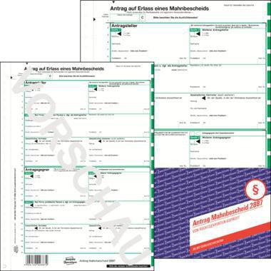 Avery Zweckform Mahnbescheid 2887 DIN A4 selbstdurchschreibend 1x2 Blatt