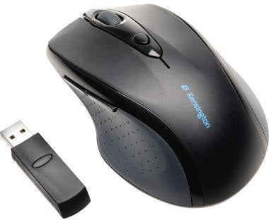 KENSINGTON Pro Fit Optische Maus K72370EU Wireless Schwarz – Ergonomisch für Rechtshänder, 1600 dpi