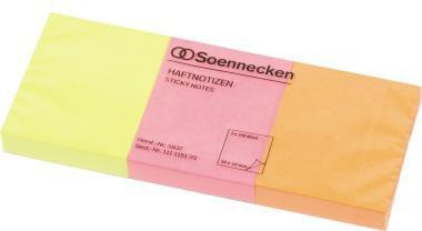 Soennecken Haftnotiz 5837 50x40mm neonfarben 3x100Blatt – FSC-zertifiziert