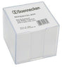 Soennecken Zettelbox 5806 – Transparente Kunststoffbox mit 720 weißen Blättern, 10,5 x 10,5 x 9,1 cm