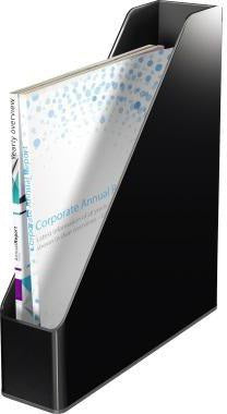 Leitz Stehsammler Duo Colour 53620095 – DIN A4, schwarz/grau, hochglänzend