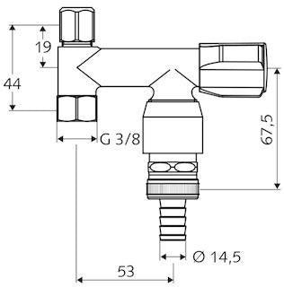 SCHELL Geräteventil COMFORT für Eckventil, RV, RB, 3/8 Zoll, chrom