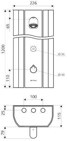 SCHELL Duschpaneel LINUS DP-C-T Thermostat CVD DUKO COMFORT alu-eloxiert – Elektronisches Duschpaneel