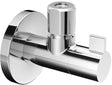 SCHELL Design-Eckventil WING 1/2 Zoll chrom regulierbar – DIN 3227, mit Schubrosette