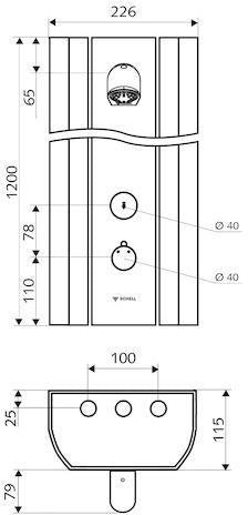 SCHELL Duschpaneel LINUS DP-SC-T Selbstschluss Thermostat DUKO COMFORT Alu-eloxiert