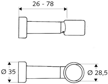 SCHELL WC-Spülrohrschelle d:28,5 mm chrom – 10 Stück