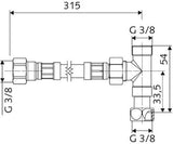 SCHELL Anschlussset EV-Thermostat Flexibel chrom – für Eckventil-Thermostat
