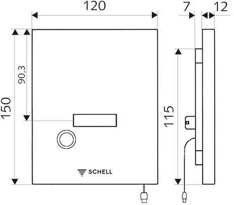 SCHELL WC-Steuerung EDITION E Manual – Infrarot-Sensor, Kartuschenventil DN5, Edelstahl