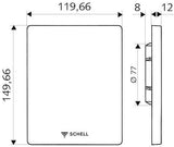SCHELL Urinal-Frontblende EDITION HF/LC für Rohbauset COMPACT II, Edelstahl gebürstet