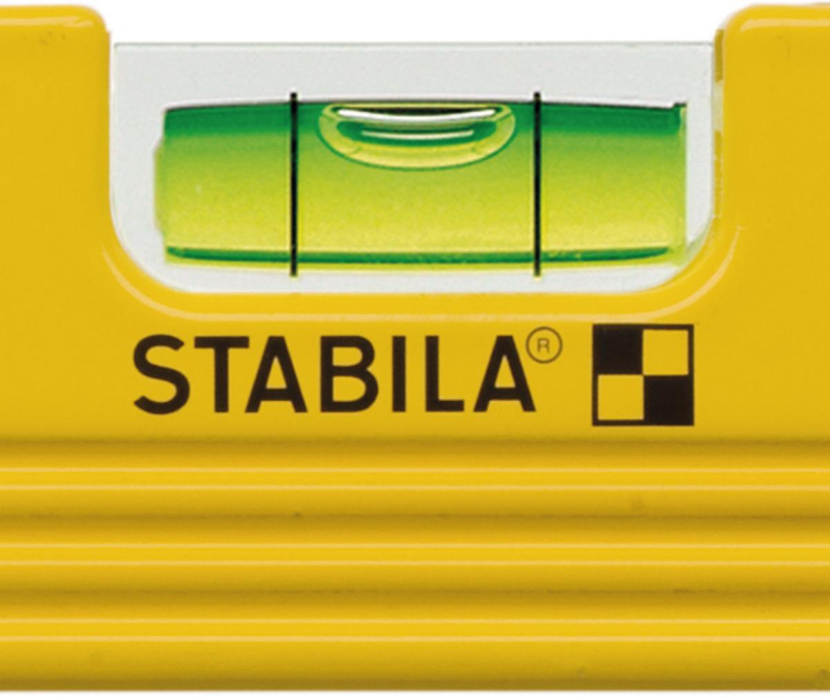 STABILA Torpedowasserwaage 81 S 25 cm – Aluminium, gelb, ± 0,5 mm/m