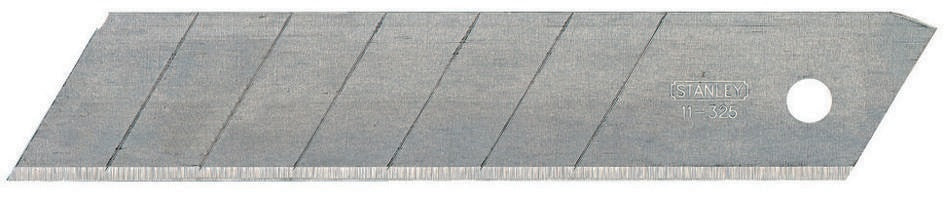 STANLEY Abbrechklinge 0-11-325 | 110 x 25 x 0,7 mm | 7 Sollbruchstellen | 10 Stück im Sicherheitsspender