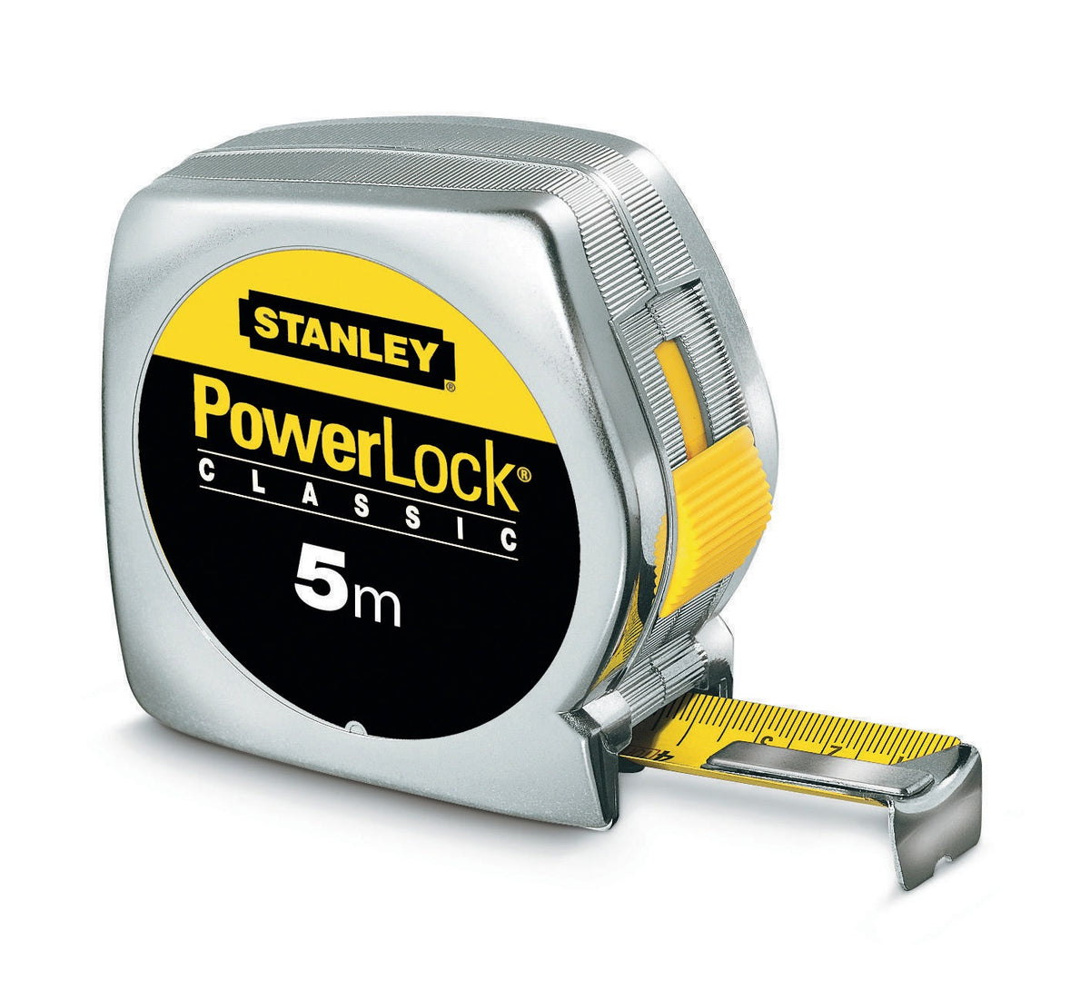 STANLEY PowerLock® Taschenrollbandmaß 5 m, 19 mm Band, mm/cm, Gürtelclip, EG II