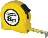 STANLEY Taschenrollbandmaß 3 m, 12,7 mm Band, mm/cm Teilung, EG II, Kunststoffgehäuse mit Feststeller
