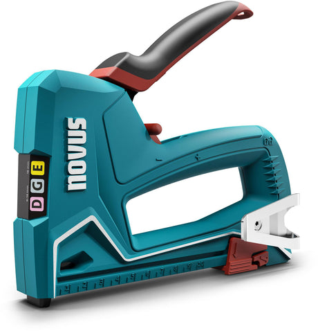 NOVUS Handtacker J-51 Aluminium – für Klammern D/G 6-14 mm und Nägel E 16 mm