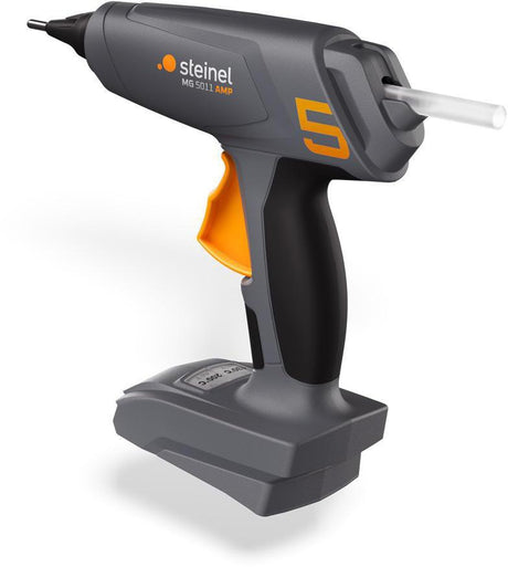 STEINEL Akku-Heißklebepistole MobileGlue 5011 AMP Solo 18 V – 130/200 °C, 20 g/min, 2 min Aufheizzeit