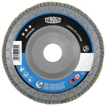 TYROLIT Fächerscheibe LONGLIFE C-TRIM Ø125 mm Körnung 40 für INOX/Stahl
