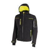 U.POWER Softshelljacke Space XXL schwarz/carbon – wasserabweisend, winddicht, reflektierend
