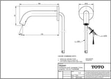 TOTO Automatikarmaturenauslauf rund 2 l/min, Ausladung 175 mm – Sensorarmatur mit Selfpower-Technologie