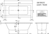Villeroy & Boch Whirlpoolsystem LEGATO Spezial Combipool Active in Stone White – 1900 x 900 mm